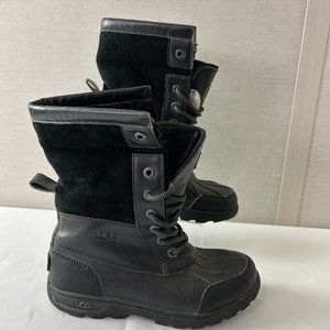 Kids UGG Butte II CWR Sz 3 Black Waterproof Winter Snow Boots